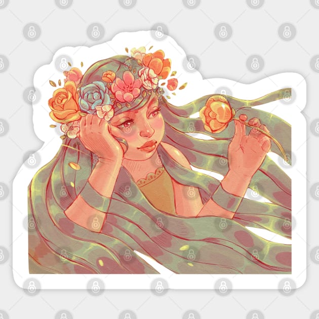 Flower Crown Sticker by Mard_Illus